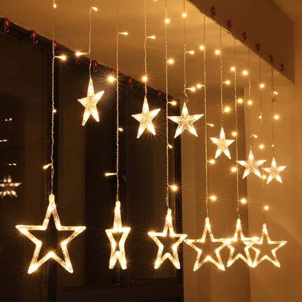 Buy SATYAM KRAFT 1 Piece Acrylic Fairy Star Curtain LED Light ...