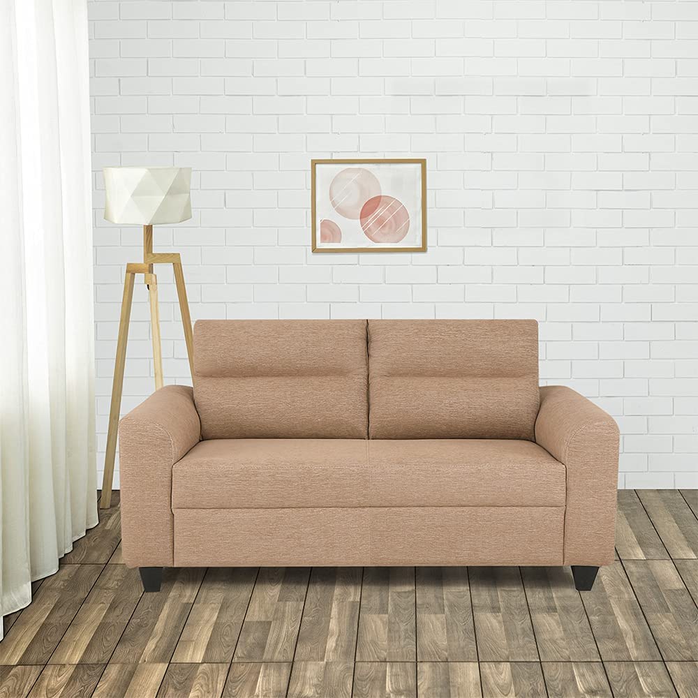 D Desire Furniture Zivo Fabric Sofa (Brown, 2 Seater)