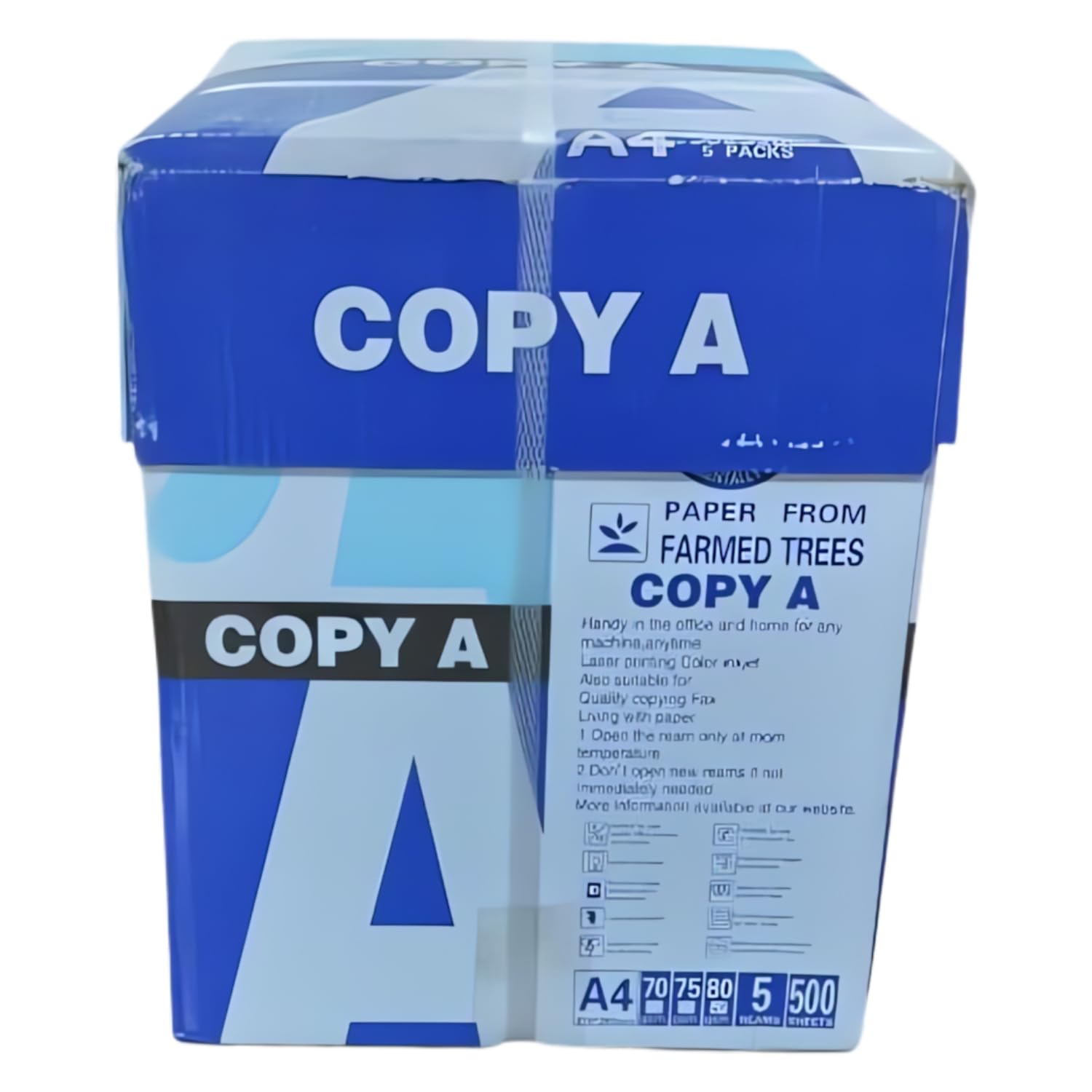 Copy A4 Paper 5 Reams + 1 Ream free, 3000 Sheets, From Farmed Trees Good Quality