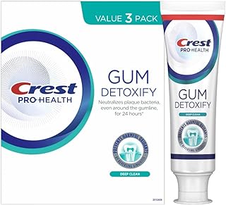 Crest Pro-Health Gum Detoxify Deep Clean Toothpaste, 4.8 oz Pack of 3 - Anticavity, Antibacterial Flouride Toothpaste, Cli...