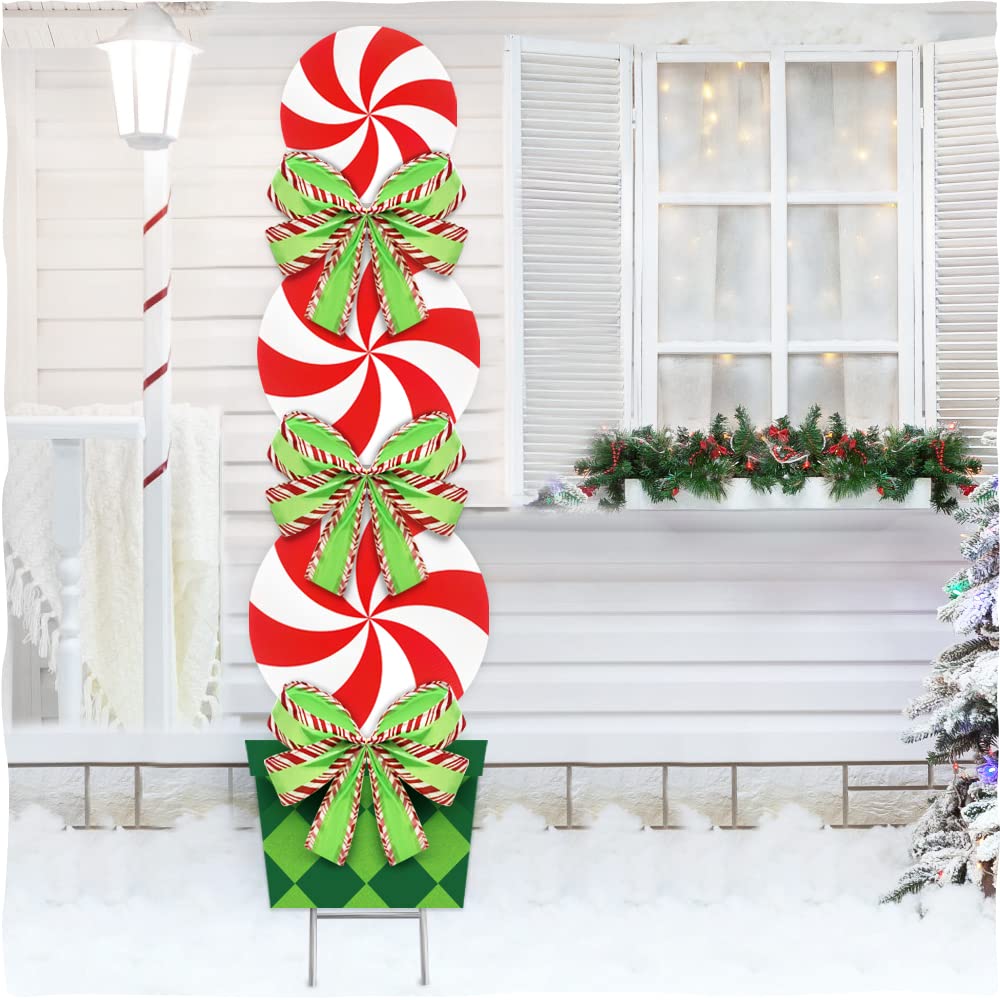 Amazon.com : Candy Christmas Decorations Outdoor - 44In Peppermint ...