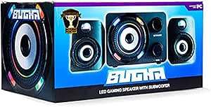 Bugha Exclusive LED Gaming Speakers &amp; subwoofer Set, 3.5mm aux-in