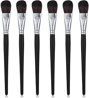 1 Inch Mop Paint Brushes For Acrylic Painting 6 Pcs Oval Blending Brush For Acrylic Painting With Short Wooden Handle Oval...