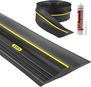 VUAOHIY Universal Garage Door Bottom Threshold Seal Rubber Strip with Adhesives, DIY Weatherproof Weather Stripping Replac...