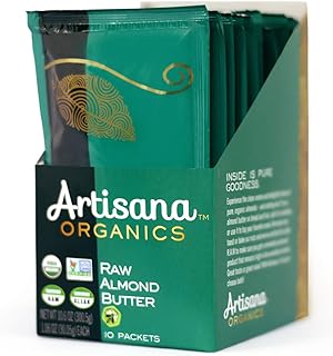 Artisana Organics Raw Almond Butter Snack Packs (10 Pack) | No Sugar Added, No Palm Oil, Vegan, Paleo, and Keto Friendly, ...