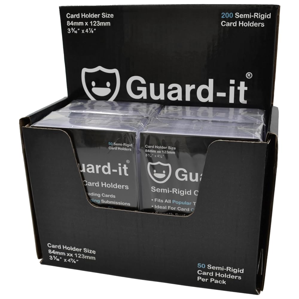 Guard-it200 Semi-Rigid Card Sleeves for Sports & Trading Card Grading Submissions - Recommended for PSA, BGS, ACE, SGC & CGC