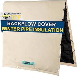 Cholila Cover Backflow Preventer Cover Insulated (5°F) - 30"W x 24"H Sprinkler Covers for Outside for 2-Way Opening Pipes...