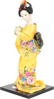 STOBOK 30x12.5cm Japanese Style Geisha Figurine Japanese Geisha Doll Tabletop Geisha Doll Ornaments for Home Office Decora...