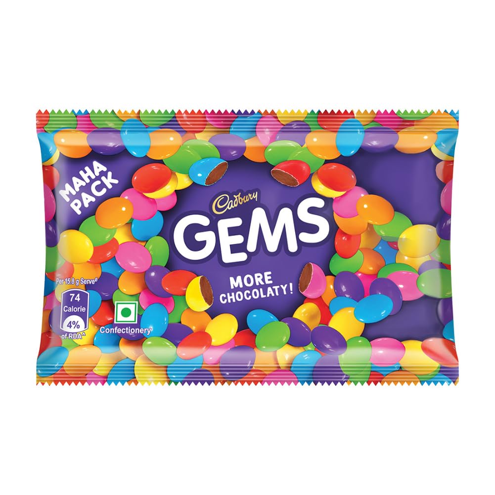 Cadbury Gems Chocolate Pouch, 17.4 gram