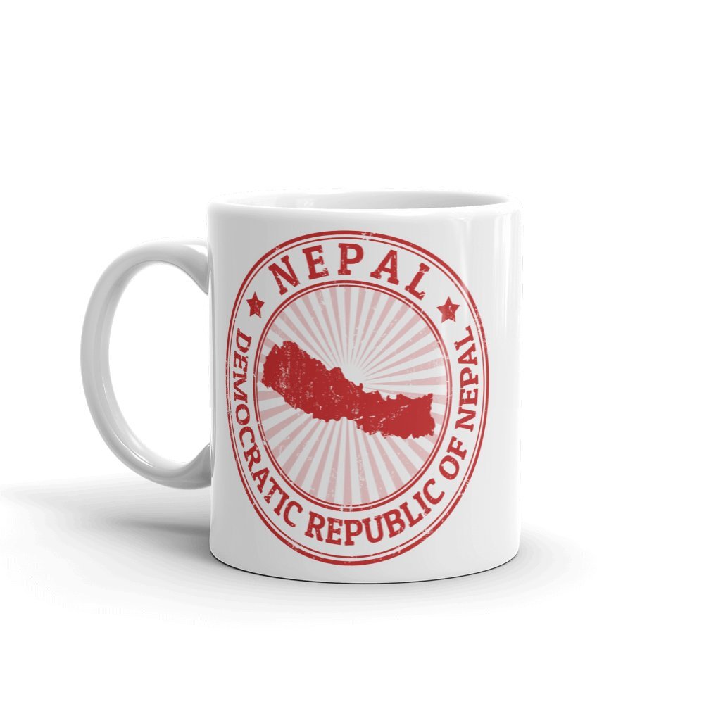 Nepal Travel Map Mug - Gift SagarmÄthÄ Kathmandu Himalayas Asia Everest #4725