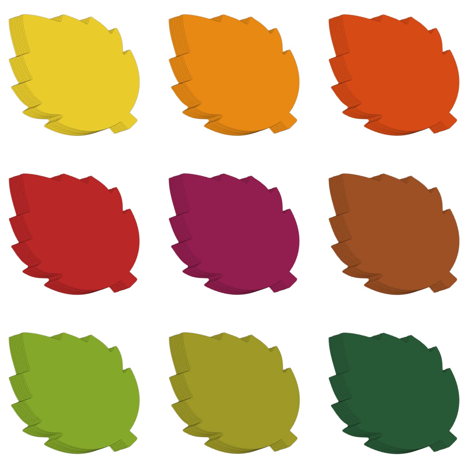 Buy 108 Pcs Fall Leaves Paper Cutouts Fall Thanksgiving Decor Assorted ...