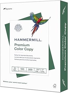 Hammermill Printer Paper, Premium Color 32 Lb Copy Paper, 8.5 x 11 - 1 Ream (500 Sheets) - 100 Bright, Made in the USA, 10...