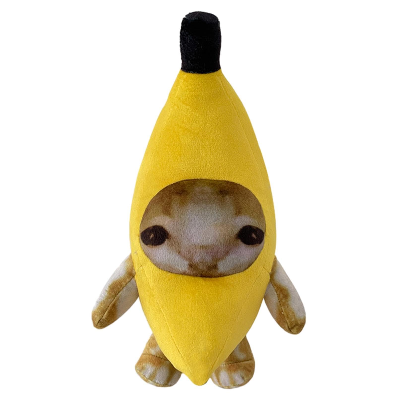 Buy MYJIO Banana Cat Meme Plush Toy, 1/2PCS Crying Cat Stuffed Animal ...