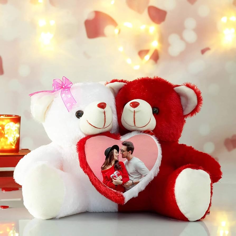 ANITA CORPORATION Personalized Couple Teddy With Your Photo Ideal ...