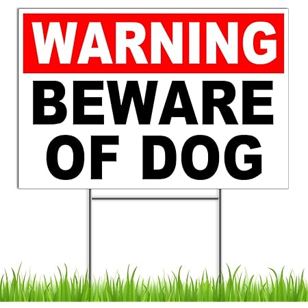 Amazon.com : DIMARONGTON Beware of Dog Sign with Stake 8