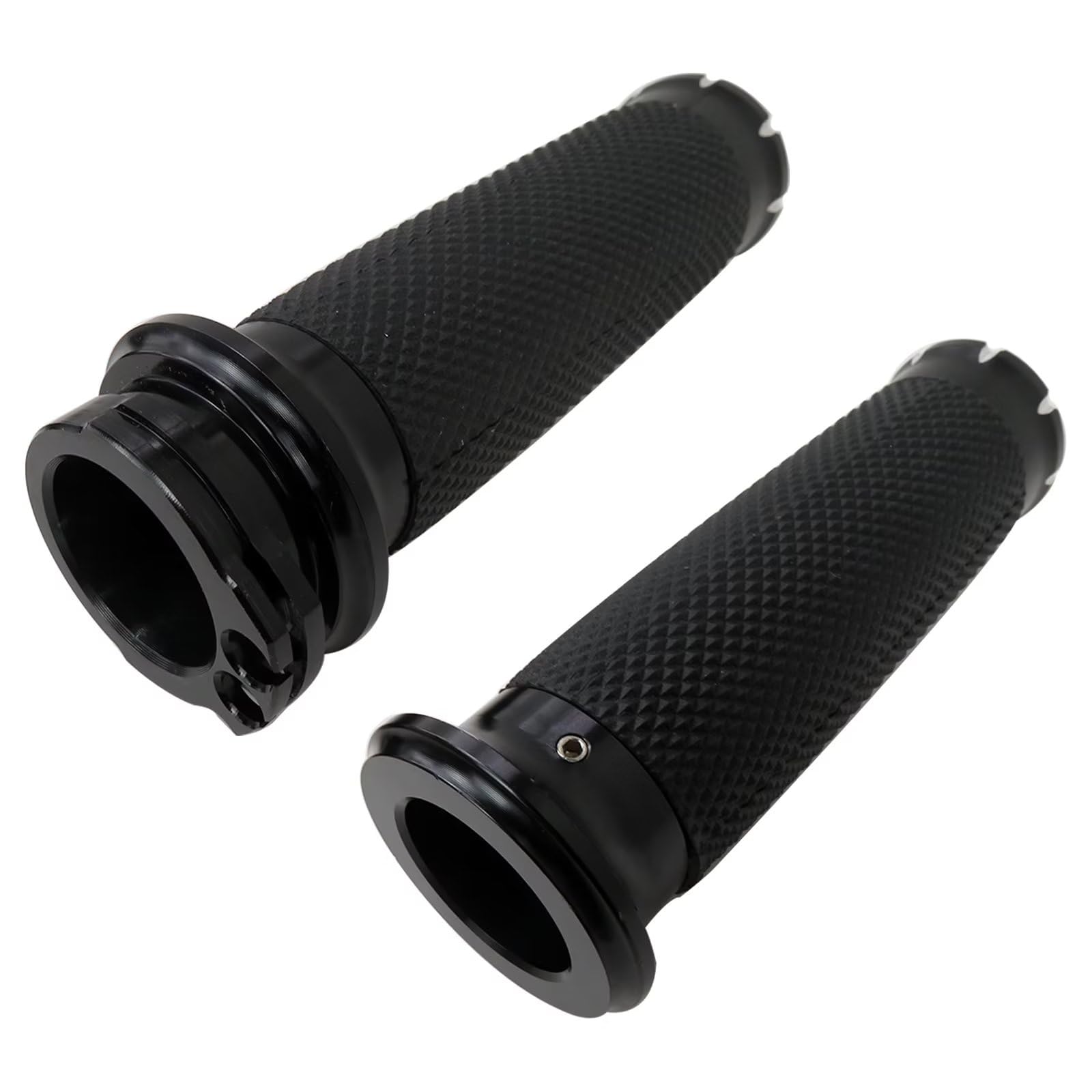 1" Black Handle Bar Hand Grips Motorcycle Hand Grips(Left and Right) Replacement for 2010 Road King FLHR