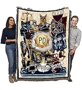 Police Department Blanket - Gift Tapestry Throw Woven from Cotton - Made in The USA (72x54)