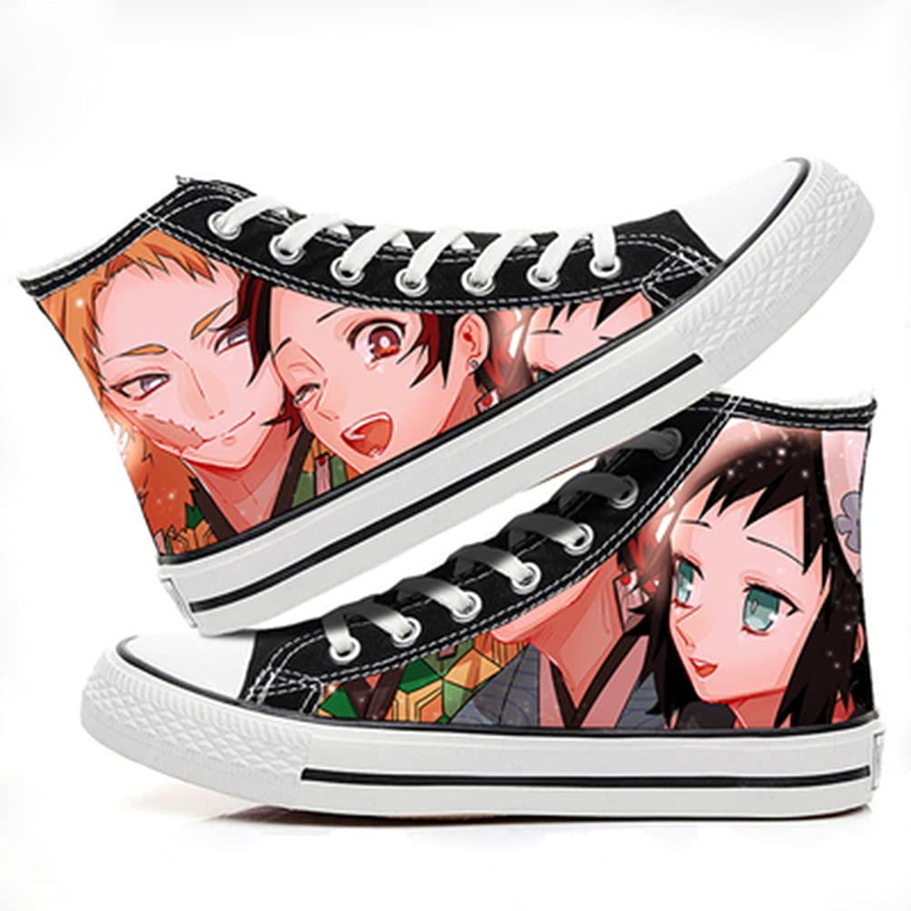 ZHAOQIAN Anime hand-painted pattern shoes, for Anime Demon Slayer, Apply to Anime Fans Collection Gifts