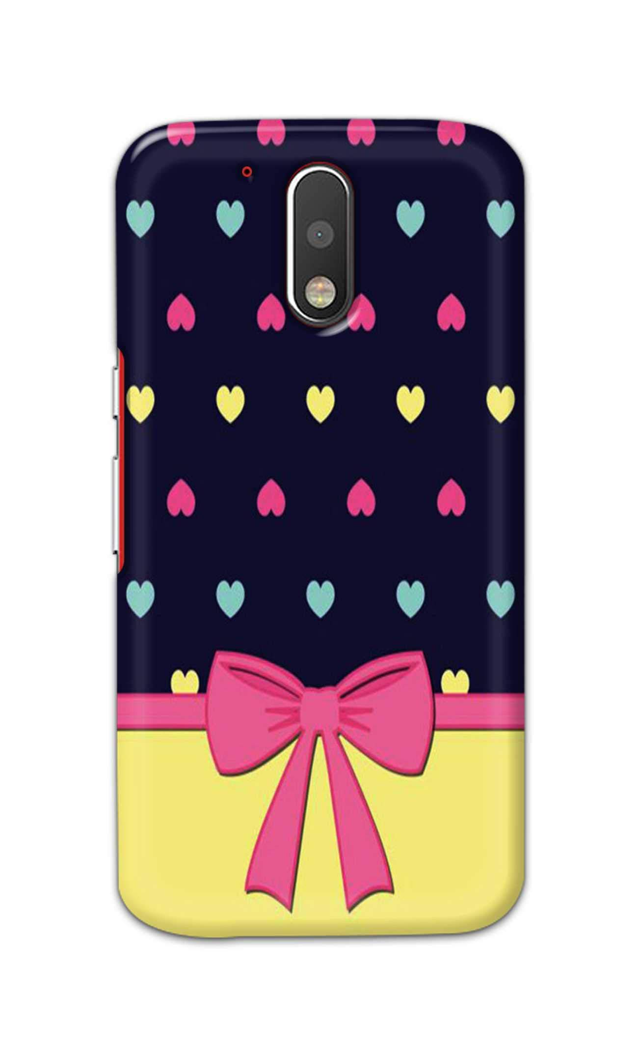 RGSVCases Hearts with Bow Printed Designer Hard Back Case Cover for Motorola Moto G4, Moto G (4th Gen), Moto G4 Plus Back Cover - RSV1076