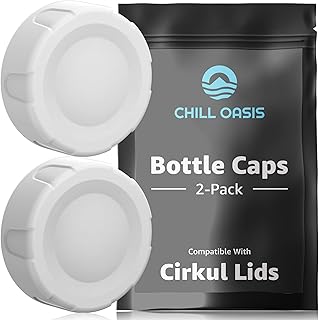 Cap for Cirkul Lid | 2-Pack | BPA Free Top Keep Dust Out Of Your Water Bottle | Leakproof Design