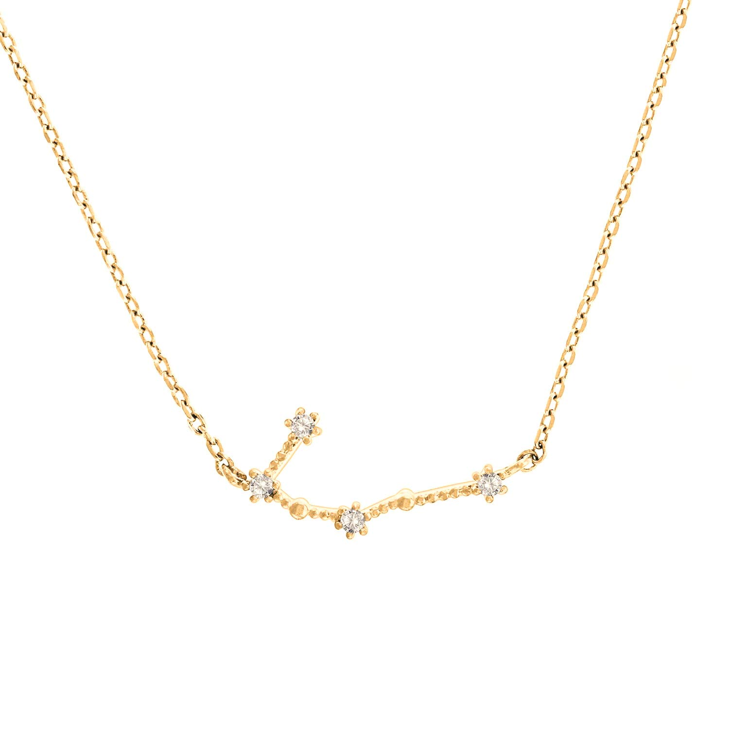 14K Gold Plated Astrology Constellation Horoscope Zodiac Necklace 16-18"