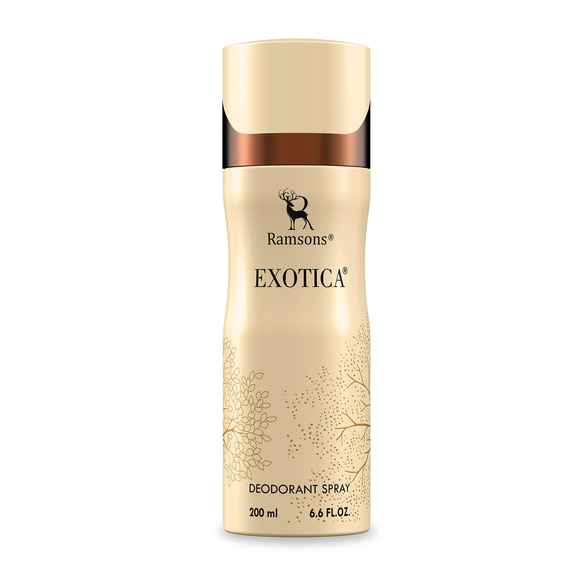 Ramsons - EXOTICA Deodorant Spray | 200 ML | Body Perfume For Women | TN - Plum, Peach, Orange Blossom, Leafy Green | MN - Honey, Jasmine, Rose, Lily of the valley | BN - Amber, Vanilla, Musk, Woody