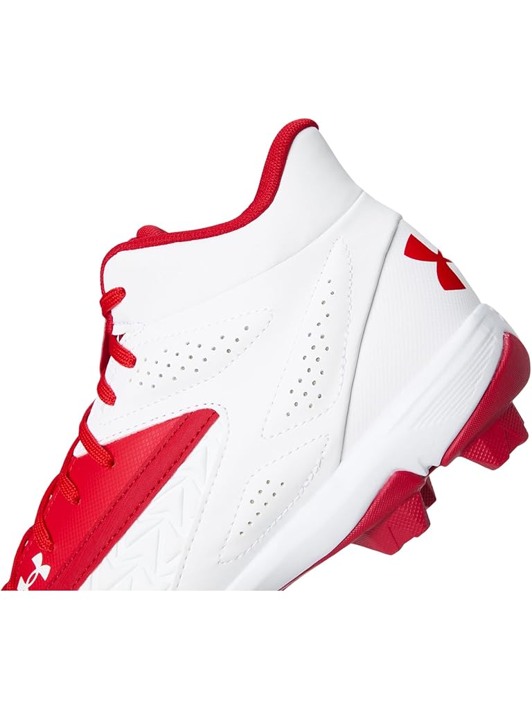 Red Under Armour Leadoff Mid 3.0 Baseball Cleat