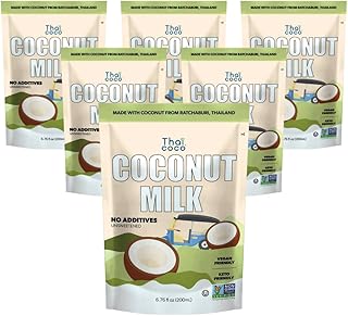 Thai Coco - Coconut Milk Full Fat Unsweetened - 6.76 fl. oz. 6 Pk