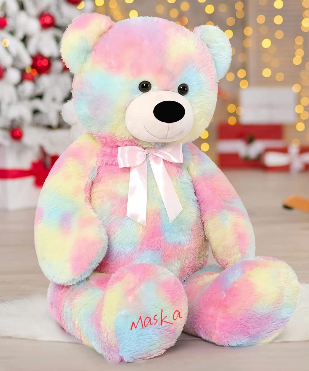 Buy Maska 135 cm Real Giant Teddy Bear Gift for Girls Rainbow ...