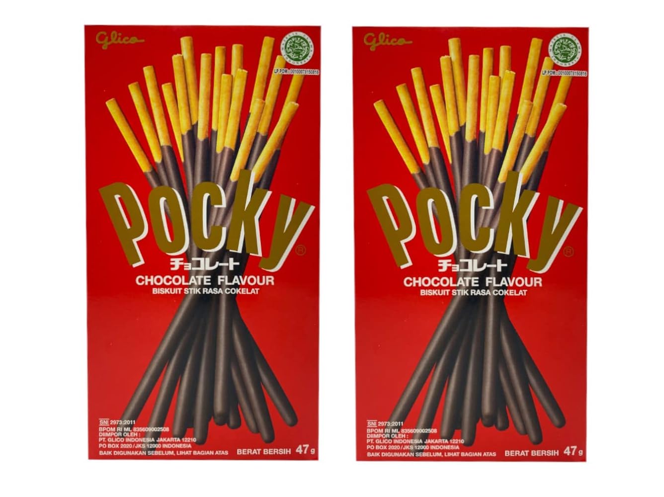 Pocky Chocolate Cream Covered Biscuit Stick (Pack Of 2 x 47g)