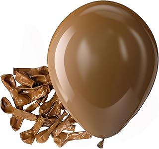 Bezente Brown Balloons Latex Party Balloons - 150 Pack 5 inch Matte Small Coffee Brown Helium Balloons for Birthday Baby S...