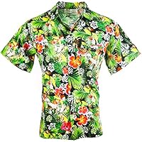  Funny Guy Mugs Men's Sloth Hawaiian Print Button Down Short Sleeve Shirt