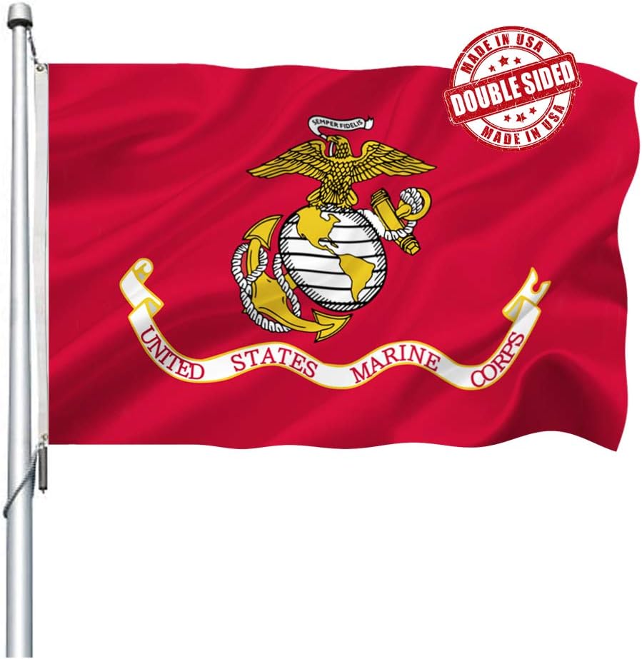 Buy Double Sided US Marine Corps USMC Flags 3x5 Outdoor- Heavy Duty Army  Banner Flag Indoor with 2 Grommets Online at Lowest Price in Ubuy Nigeria.  B08QSFYGRL