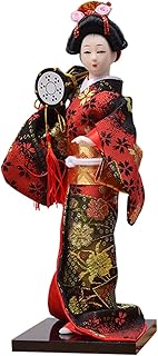 Generic Japanese Geisha Doll Figurine for Home and Office Display, Style F