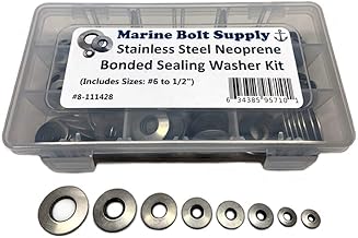 Stainless Steel Neoprene Bonded Sealing Washer Assortment Kit - Marine Bolt Supply 8-111428