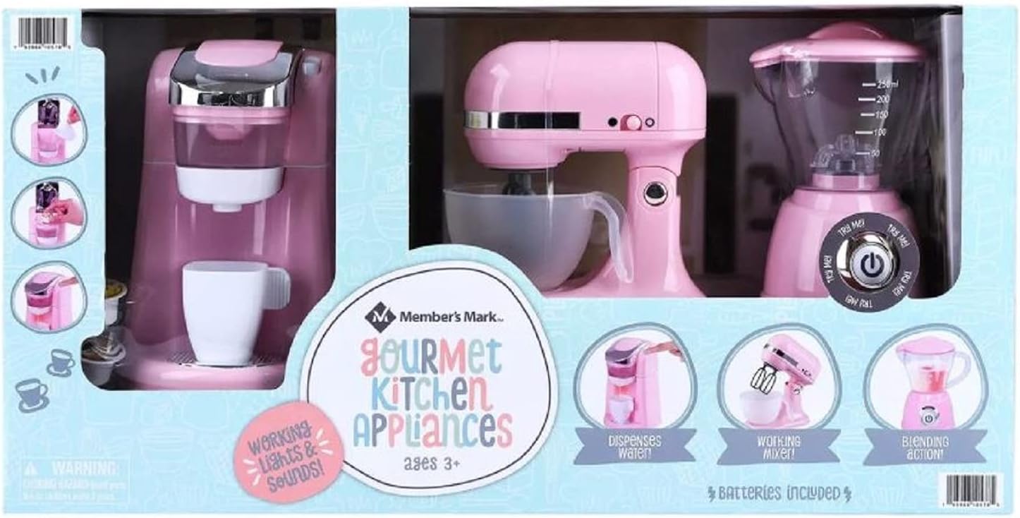 MEMBER'S MARK Gourmet Kitchen Appliance PLAYSET for Kids (Pink)