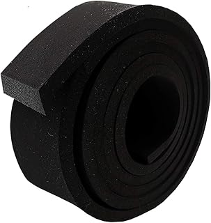 Neoprene Foam Strip Roll by Dualplex, 1" Wide x 10' Long x 1/4" Thick, Weather Seal High Density Stripping Non Adhesive – ...