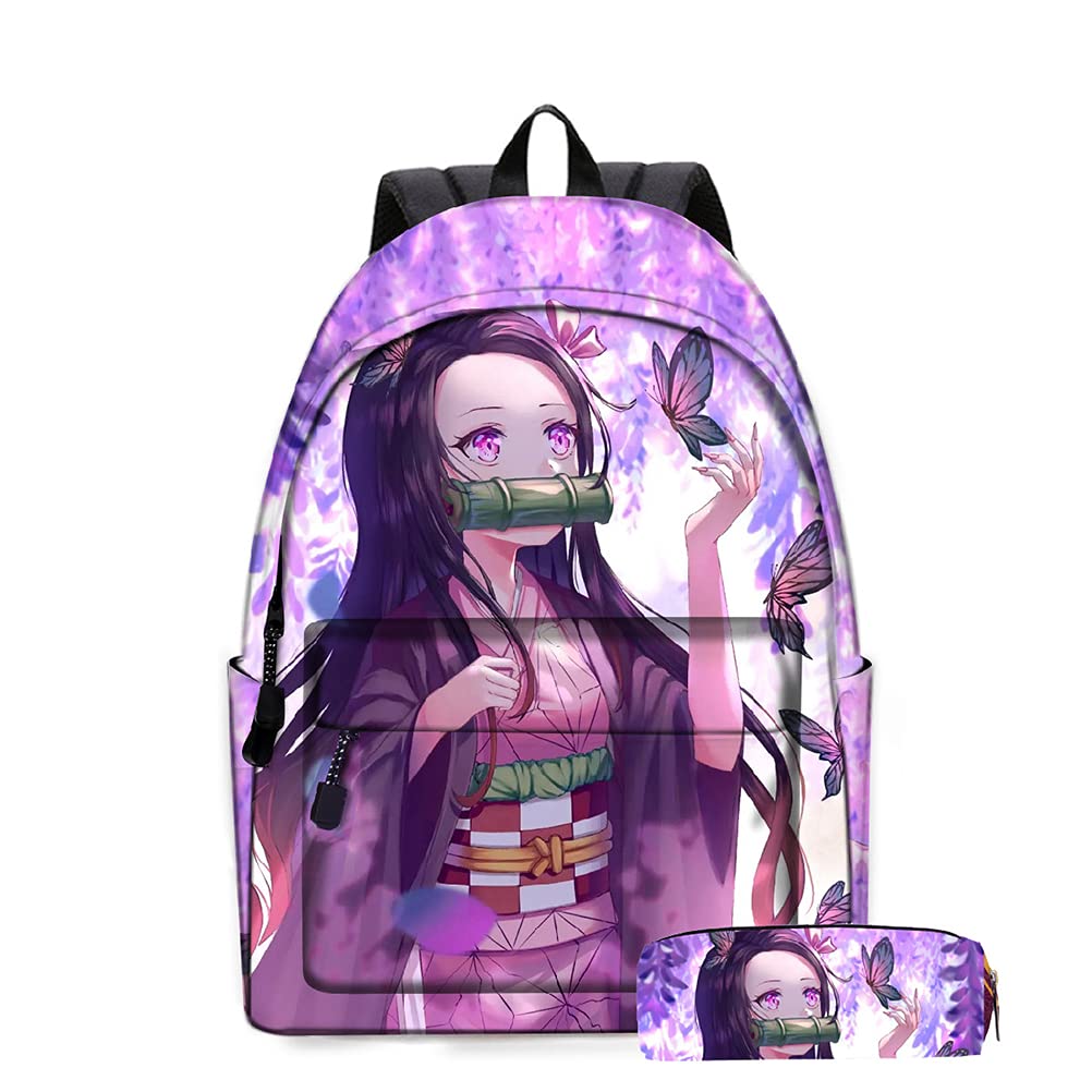 ZHAOQIAN Anime Backpack, For Demon Slayer Kamado Nezuko, Cartoon Anime School Bag Men And Women Can Be Used For Leisure Travel