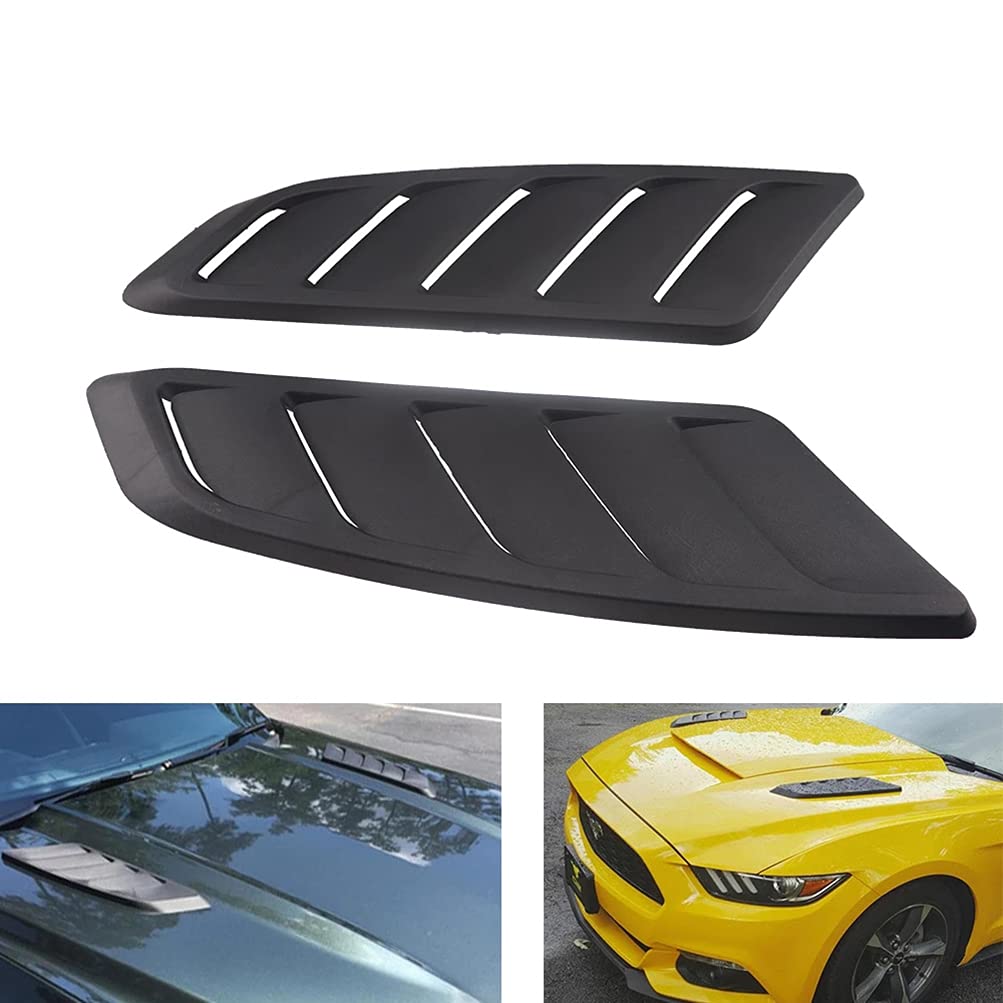 ZHAOQIAN 2Pcs Car Air Intake Scoop Bonnet Hood Vent Front Hood Vent Fit for Ford Mustang 2015-2017