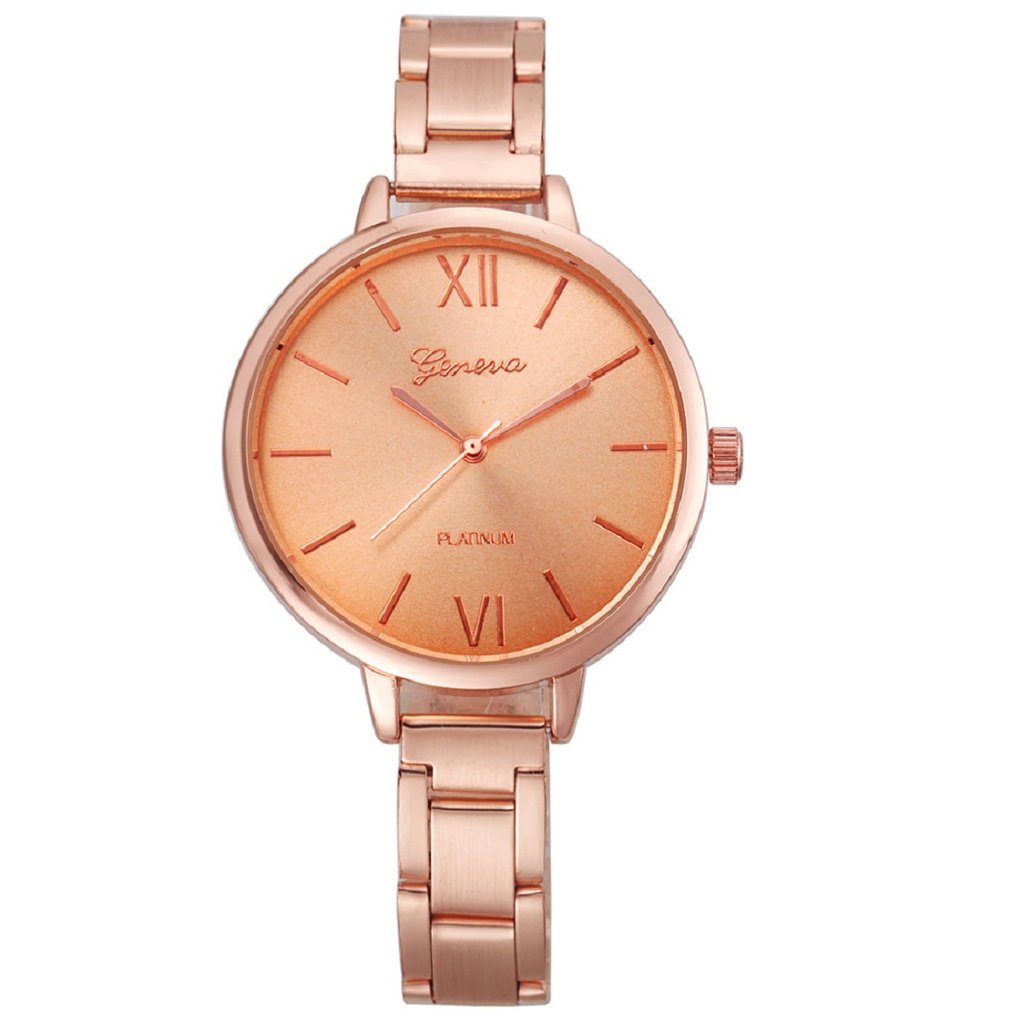 Geneva PlatinumAnalog Rose Gold Dial Women's Watch- GP-136