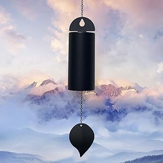 Deep Resonance Serenity Bell Large Metal Cylinder Wind Chimes Outdoor Windbell Deep Tone 30 Inch Garden Wind Chimes for Pa...