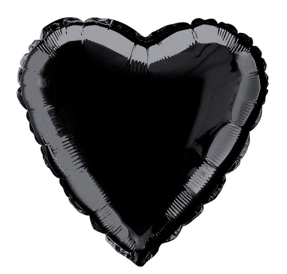 Balloonistics Black Heart foil Balloon - 18 inches : Amazon.in ...