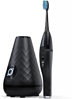 Tao Clean UV Sanitizing Sonic Toothbrush and Cleaning Station, Electric Toothbrush, Dual Speed Setting, Black