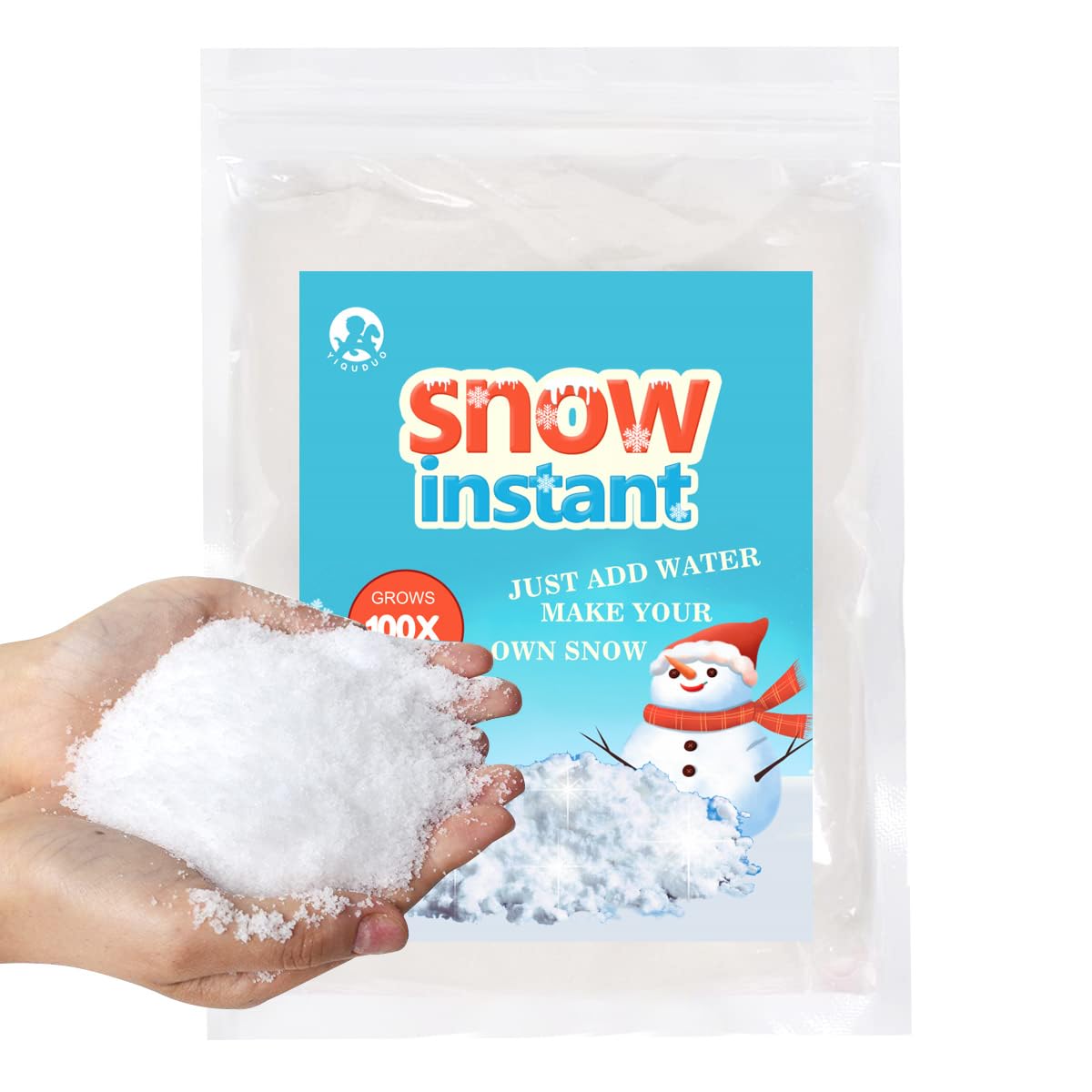 10 Ounce Instant Snow Powder - Add Water Grows to 100x, Makes 5 Gallons of Fake Artificial Snow- Great for Christmas Snow Decoration,Cloud Slime, Science Projects and DIY Arts & Crafts