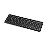 Amazon Basics Modern Wireless Keyboard with Numeric Keypad, Compact US Layout (QWERTY), 2.4GHz, Black