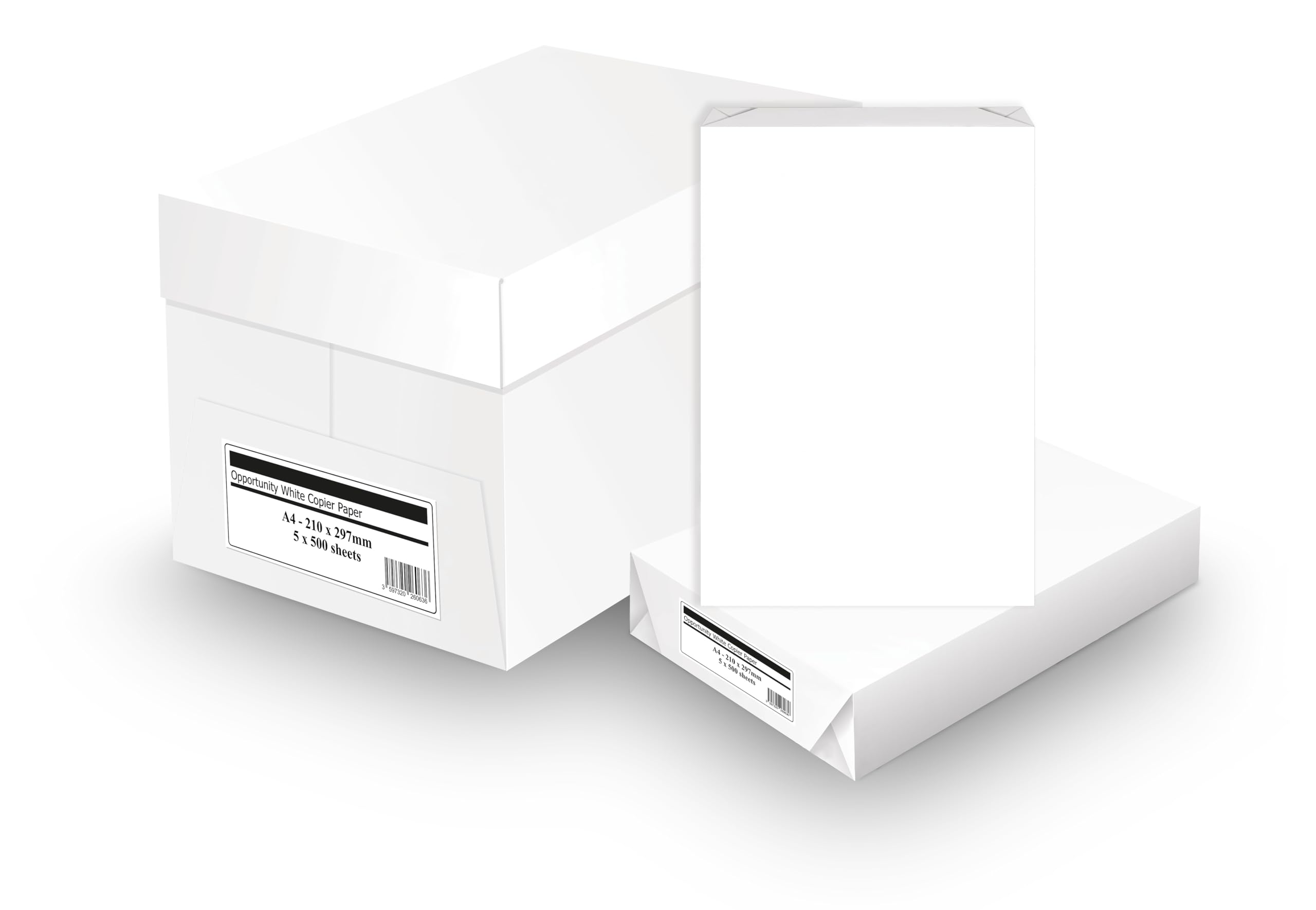 Value Copier Paper Multifunctional Ream-Wrapped 75/80gsm A4 White - 1 Box containing 5 Reams of 500 Sheets