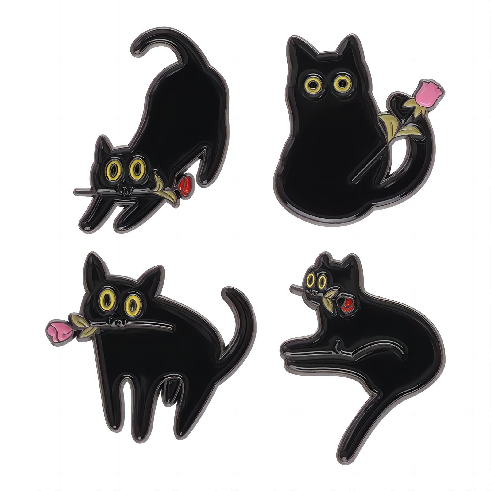 Creative Cat Themes Enamel Pins Set - Lovely Cats Brooch Pin for Backpack Bag Hat, Gifts for Cats Lover