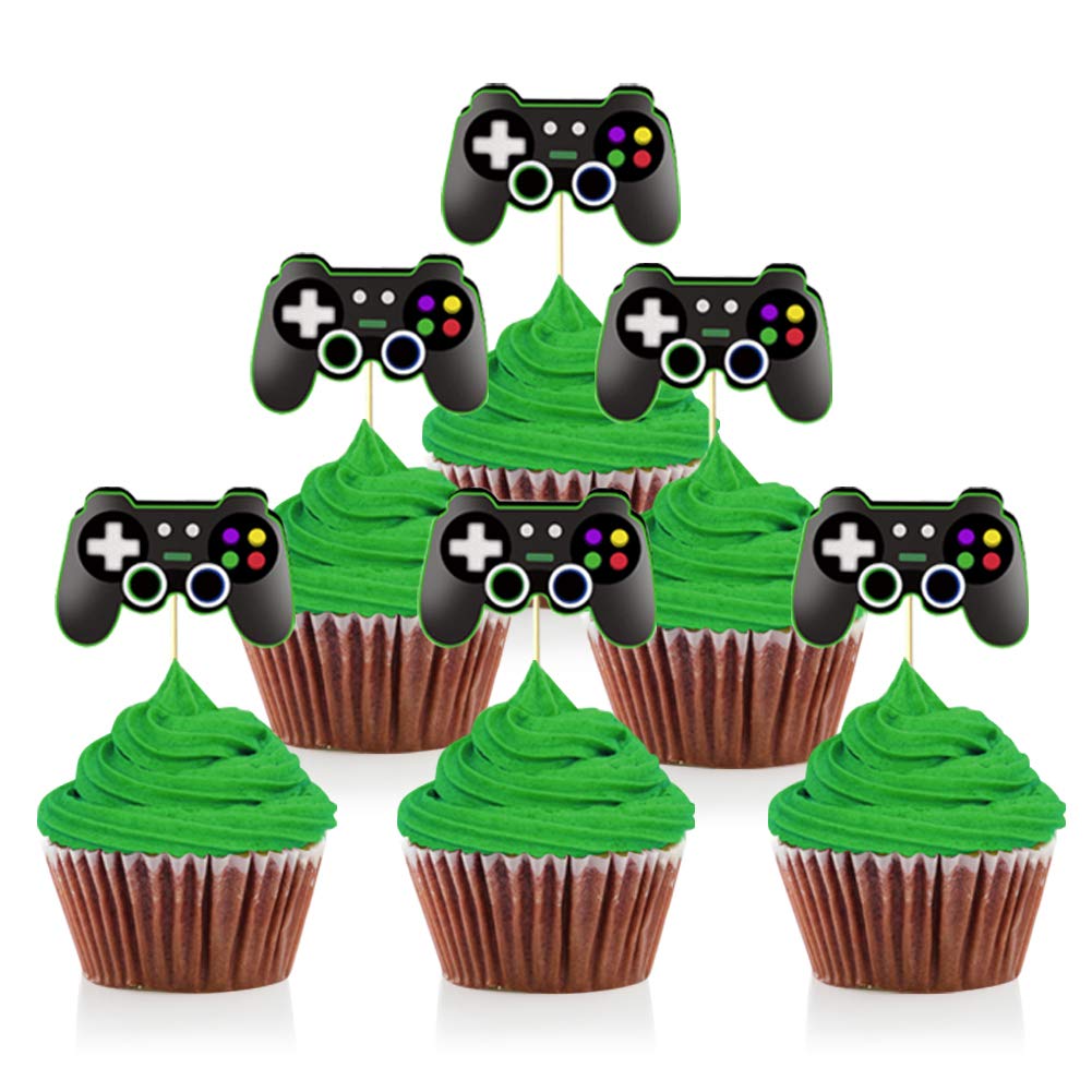 Amazon.com: Mity rain Video Game Controllers Cupcake Toppers ...