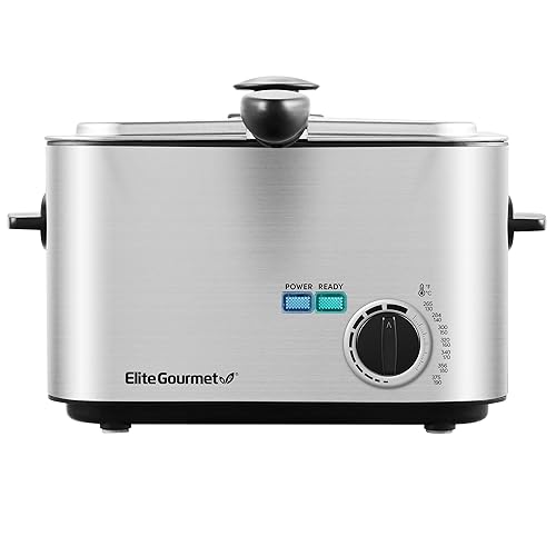 Elite Gourmet EDF1116 Electric 1.2 Qt. / 4.8 Cup Oil