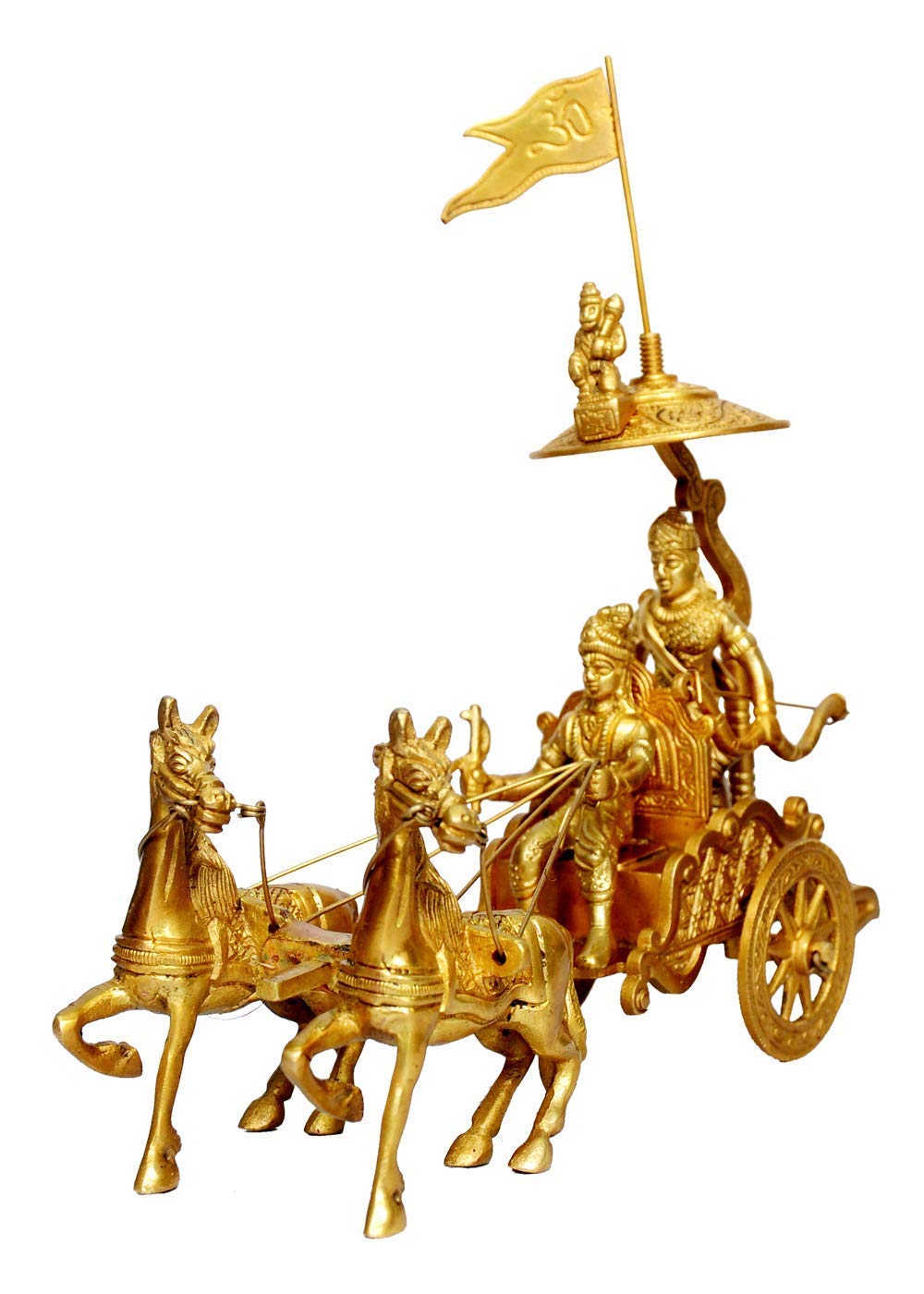 Buy Arjun and Krishna RATH Brass/Krishna Arjuna Rath Chariot with ...